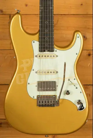 Schecter Nick Johnston Trad 10th Anniversary HSS - Ebony - Atomic Saffron