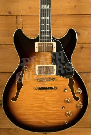 Ibanez JSM10 John Scofield Hollow Body - Walnut - Vintage Yellow Sunburst