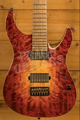 Mayones Aquila Elite S 7 B26.5 -  Birdseye Maple - Lava Burst Gloss - 7-String
