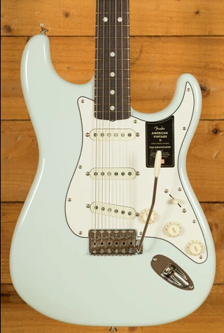 Fender American Vintage II 1965 Stratocaster Round-Lam - Rosewood - Sonic Blue