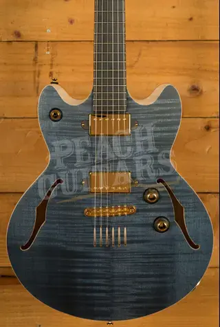 Lowden GL-J Maple Top - Midnight Blue Stain - Lollar Imperial Humbuckers