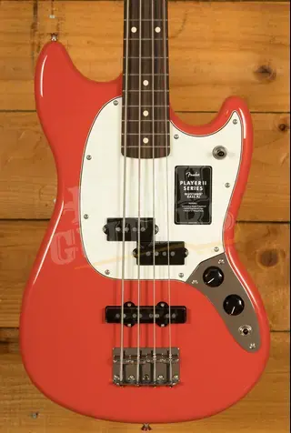 Fender Player II Mustang Bass PJ - Rosewood - Coral Red
