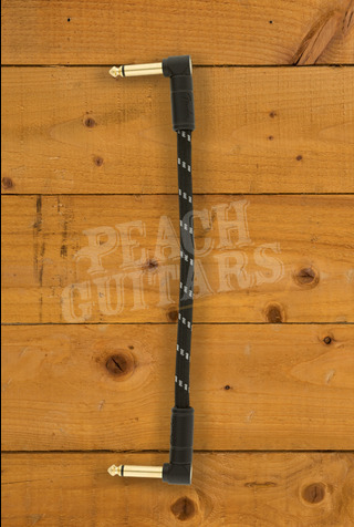 Fender Accessories | Deluxe Cable - Angle/Angle - 6" - Black Tweed