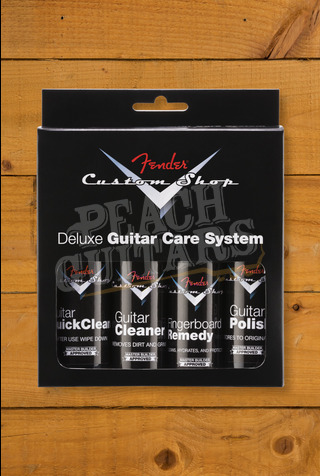 Fender Accessories | Custom Shop Deluxe Guitar Care System - 4 Pack - Black