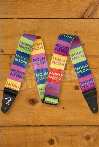 Fender MonoNeon Logo Guitar Strap - Multi-Colour - 2"