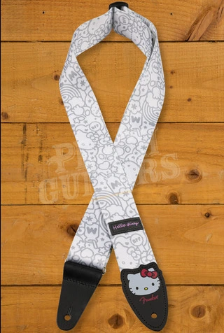 Fender x Hello Kitty White Poly Guitar Strap - 2"