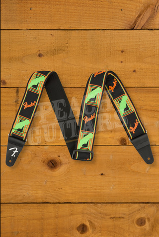 Fender Accessories | Neon Monogrammed Strap - Green & Orange - 2"