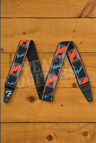 Fender Accessories | Neon Monogrammed Strap - Blue & Orange - 2"
