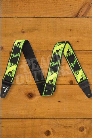 Fender Accessories | Neon Monogrammed Strap - Green & Yellow - 2"