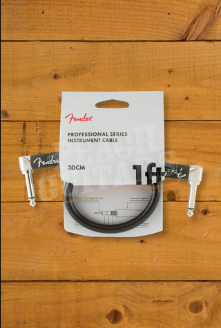 Fender Accessories | Professional Series Instrument Cables - Angle/Angle - 1' - Black