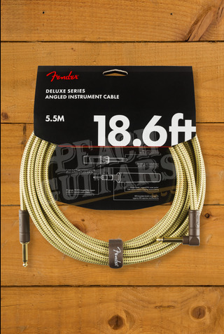 Fender Accessories | Deluxe Series Instrument Cable - Straight/Angle - 18.6' - Tweed