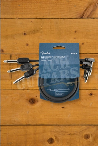 Fender 60cm Angled Blockchain Patch Cable 3-Pack