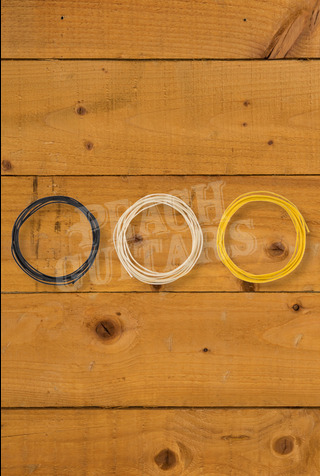 Fender Pure Vintage Cloth Wire - 22 AWG - 10' Black - White - Yellow