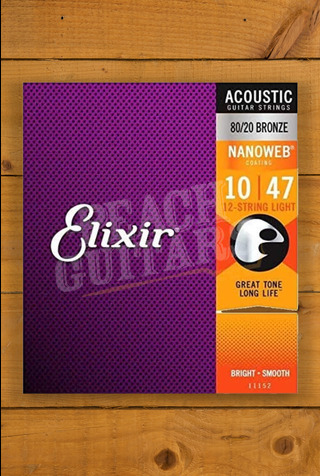 Elixir Acoustic Nanoweb Phosphor Bronze 12-String Light 10-47