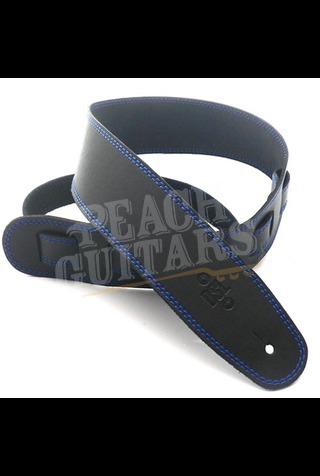 DSL SGE25-15-8 Leather 2.5" Black with Blue Stitching
