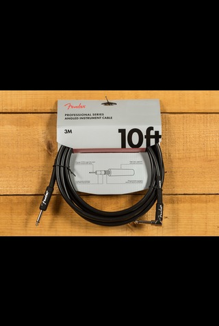Fender Accessories | Professional Series Instrument Cable - Straight-Angle - 10' - Black