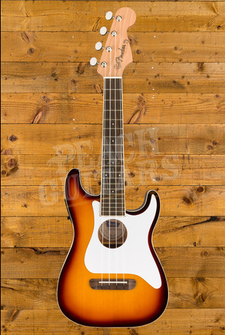 Fender Fullerton Stratocaster Concert Ukulele | Electro - Sunburst