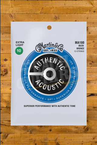 Martin Accessories | Authentic Acoustic - SP - 80/20 Bronze 12-String Extra Light 10-47