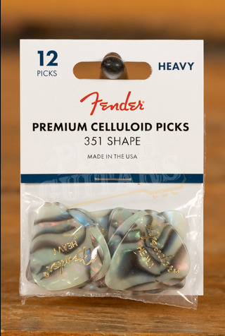 Fender Accessories | Celluloid 351 Picks - Abalone - Heavy - 12-Pack
