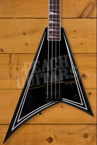 Jackson X Series RRB IV Rhoads Bass - Amaranth - Black w/White Pinstripes