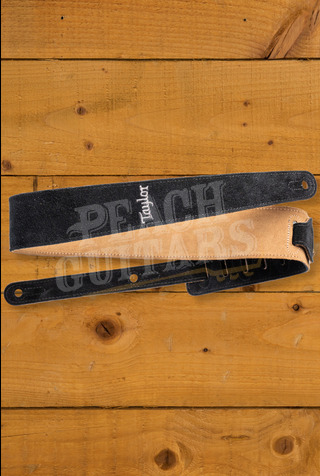 Taylor TaylorWare | 2.5" Embroidered Suede Guitar Strap - Black