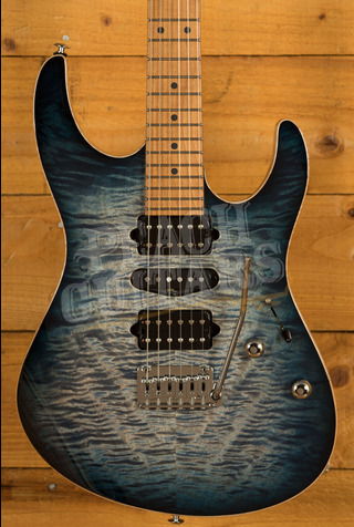 Suhr Modern Plus Faded Trans Whale Blue Burst Maple