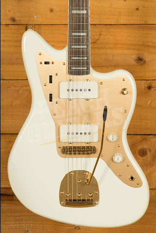 Squier 40th Anniversary Jazzmaster - Gold Edition | Laurel - Olympic White
