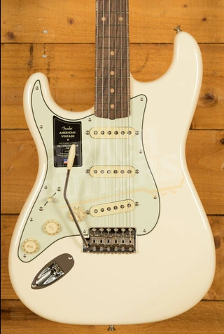Fender American Vintage II 1961 Stratocaster Left-Handed - Rosewood - Olympic White