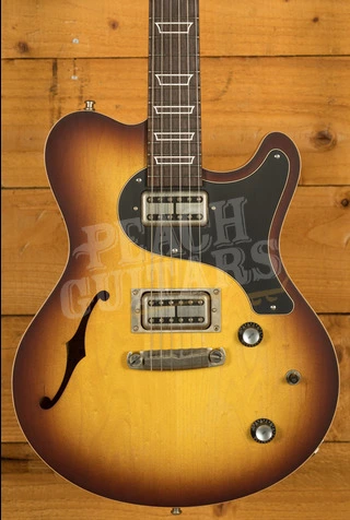 Nik Huber Surfmeister | 2-Tone Sunburst w/Sterling Silver Crown Ring Inlays