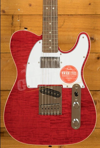 Squier Affinity Series Telecaster FMT SH Laurel Crimson Red Transparent