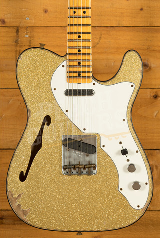 Fender Custom Shop Limited Edition 60s Custom Tele Thinline Relic Aged Gold Sparkle