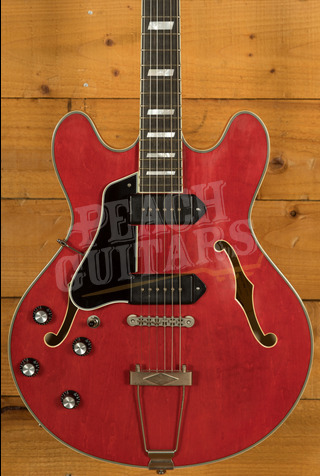 Eastman T64/TV-T Left-Handed - Ebony - Vintage Red