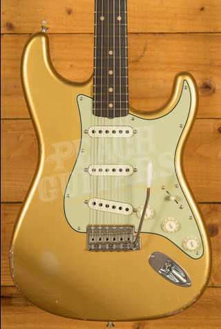 Fender Custom Shop 2023 Collection Late '62 Strat Relic w/CC Hardware | Aged Aztec Gold