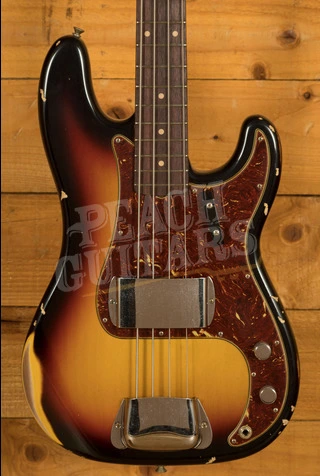 Fender Custom Shop 64 Precision Bass - Relic Bleached 3-Tone Sunburst
