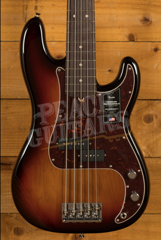 Fender American Professional II Precision Bass V | 5-String - Rosewood - 3-Colour Sunburst
