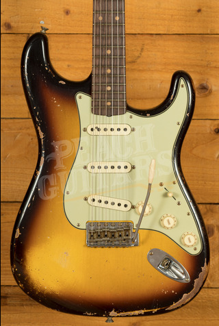 Fender Custom Shop Time Machine '61 Strat Heavy Relic Super Faded Aged 3-Colour Sunburst
