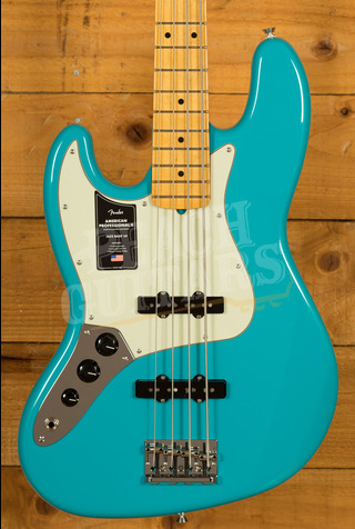 Fender American Professional II Jazz Bass | Left-Handed - Maple - Miami Blue