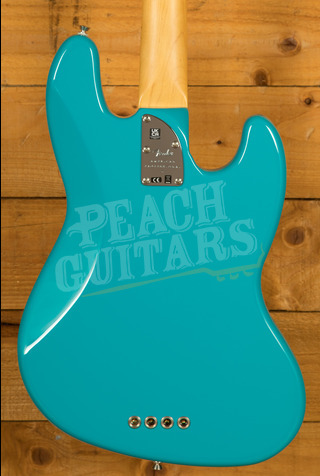 Fender American Professional II Jazz Bass | Maple - Miami Blue - Left-Handed