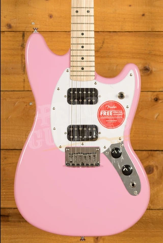 Squier Sonic Mustang HH Maple Flash Pink