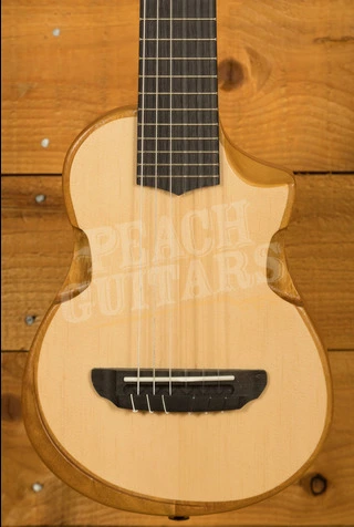 Ibanez AUP10N Solid Back & Sides Piccolo Nylon Guitar - Open Pore Natural