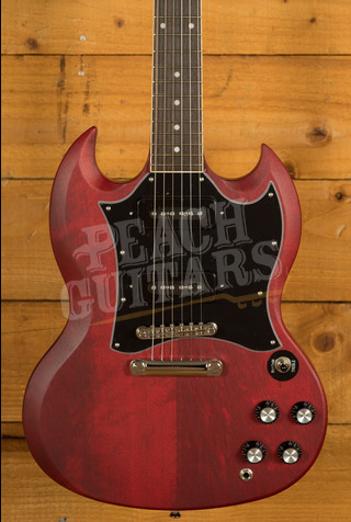 Epiphone Inspired By Gibson Collection | SG Classic Worn P-90s - Worn Cherry