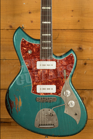 Novo Custom Series Serus J | Ocean Turquoise over '64 3-Tone Burst