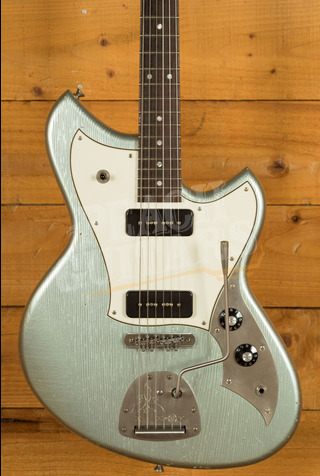 Novo Nucleus Serus J | Ice Blue Metallic - Parchment Pickguard
