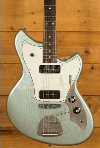 Novo Nucleus Serus J | Ice Blue Metallic - Parchment Pickguard