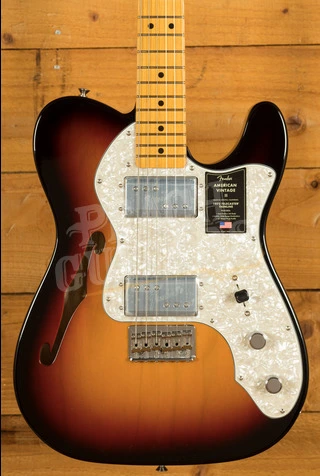 Fender American Vintage II 1972 Telecaster Thinline - Maple - 3-Colour Sunburst