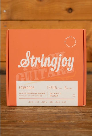 Stringjoy Foxwoods Coated Phosphor Bronze Acoustic Guitar Strings - Medium 13-56