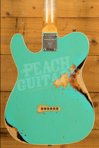 Fender Custom Shop LTD '60 Tele Custom Heavy Relic Aged Seafoam Green over 3TSB