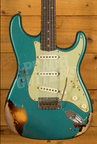 Fender Custom Shop '61 Strat Heavy Relic Aged Ocean Turquoise over 3-Colour Sunburst