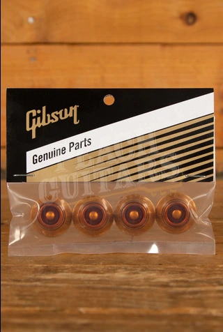Gibson Top Hat Knobs - 4-Pack - Vintage Amber