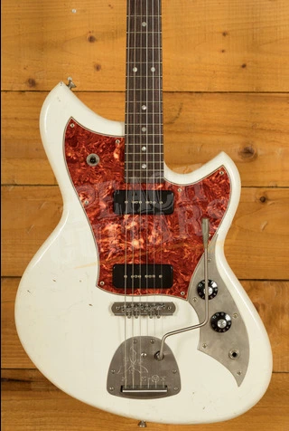 Novo Nucleus Serus J | Olympic White - Tortoise Shell Pickguard